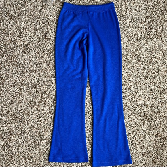 GK Elite Sportswear Royal Blue Warm Up Pants Lounge Pants Waffle Weave - Picture 6 of 10